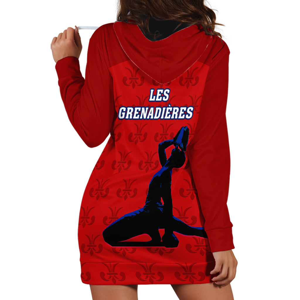 Haiti Football Hoodie Dress Les Grenadieres 2023 World Cup Red Version - Wonder Print Shop
