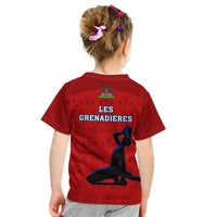 Haiti Football Kid T Shirt Les Grenadieres 2023 World Cup Red Version - Wonder Print Shop