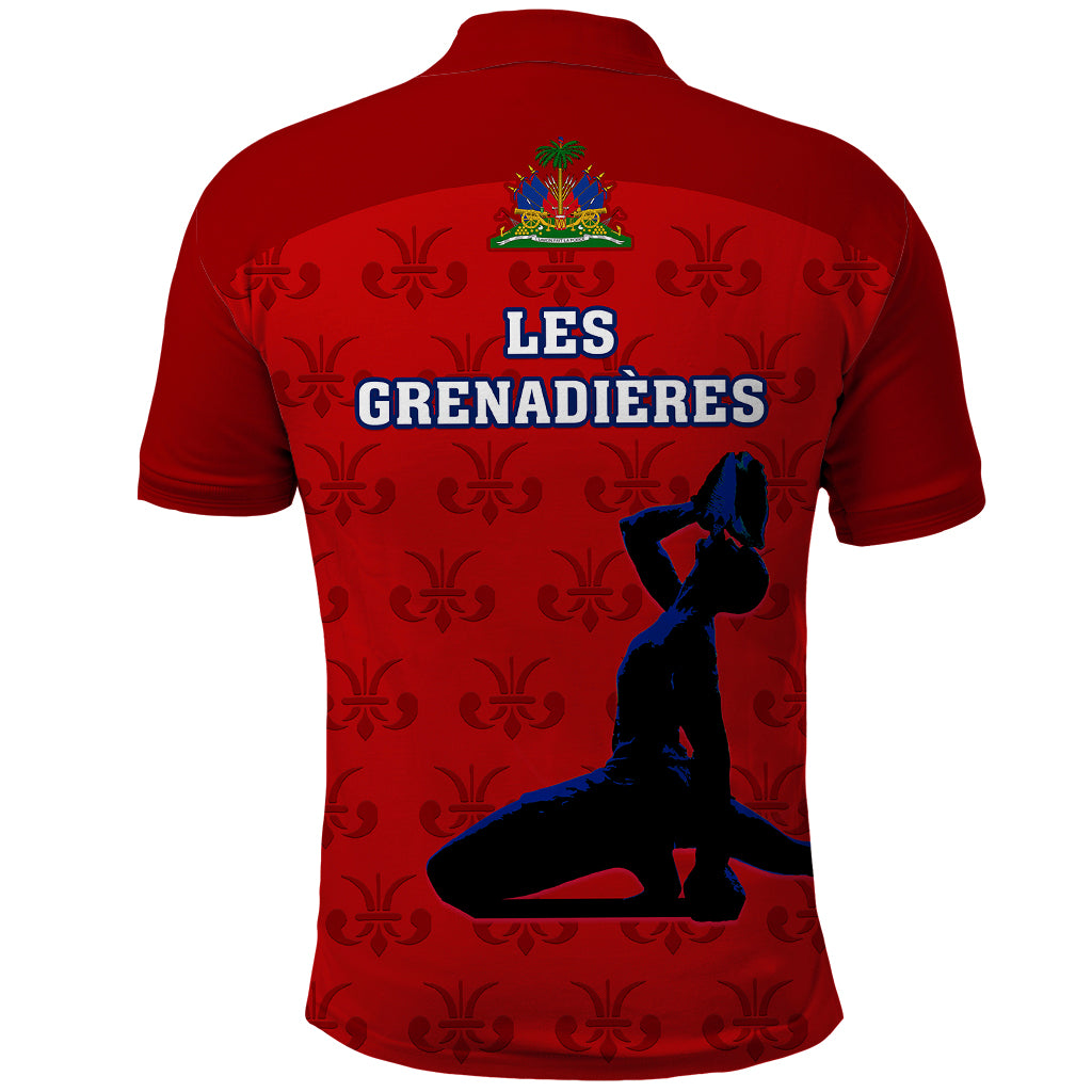 Haiti Football Polo Shirt Les Grenadieres 2023 World Cup Red Version - Wonder Print Shop