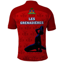 Haiti Football Polo Shirt Les Grenadieres 2023 World Cup Red Version - Wonder Print Shop
