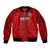 Haiti Football Sleeve Zip Bomber Jacket Les Grenadieres 2023 World Cup Red Version - Wonder Print Shop