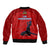 Haiti Football Sleeve Zip Bomber Jacket Les Grenadieres 2023 World Cup Red Version - Wonder Print Shop