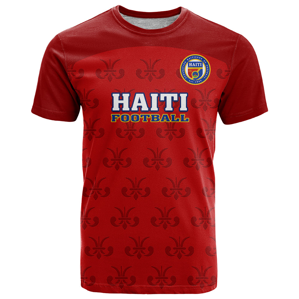 Haiti Football T Shirt Les Grenadieres 2023 World Cup Red Version - Wonder Print Shop