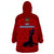 Haiti Football Wearable Blanket Hoodie Les Grenadieres 2023 World Cup Red Version - Wonder Print Shop