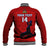 Custom Haiti Football Baseball Jacket Les Grenadieres 2023 World Cup Red Version - Wonder Print Shop