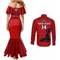 custom-haiti-football-couples-matching-mermaid-dress-and-long-sleeve-button-shirts-les-grenadieres-2023-world-cup-red-version