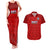 Custom Haiti Football Couples Matching Tank Maxi Dress And Hawaiian Shirt Les Grenadieres 2023 World Cup Red Version - Wonder Print Shop