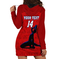 Custom Haiti Football Hoodie Dress Les Grenadieres 2023 World Cup Red Version - Wonder Print Shop