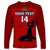 Custom Haiti Football Long Sleeve Shirt Les Grenadieres 2023 World Cup Red Version - Wonder Print Shop