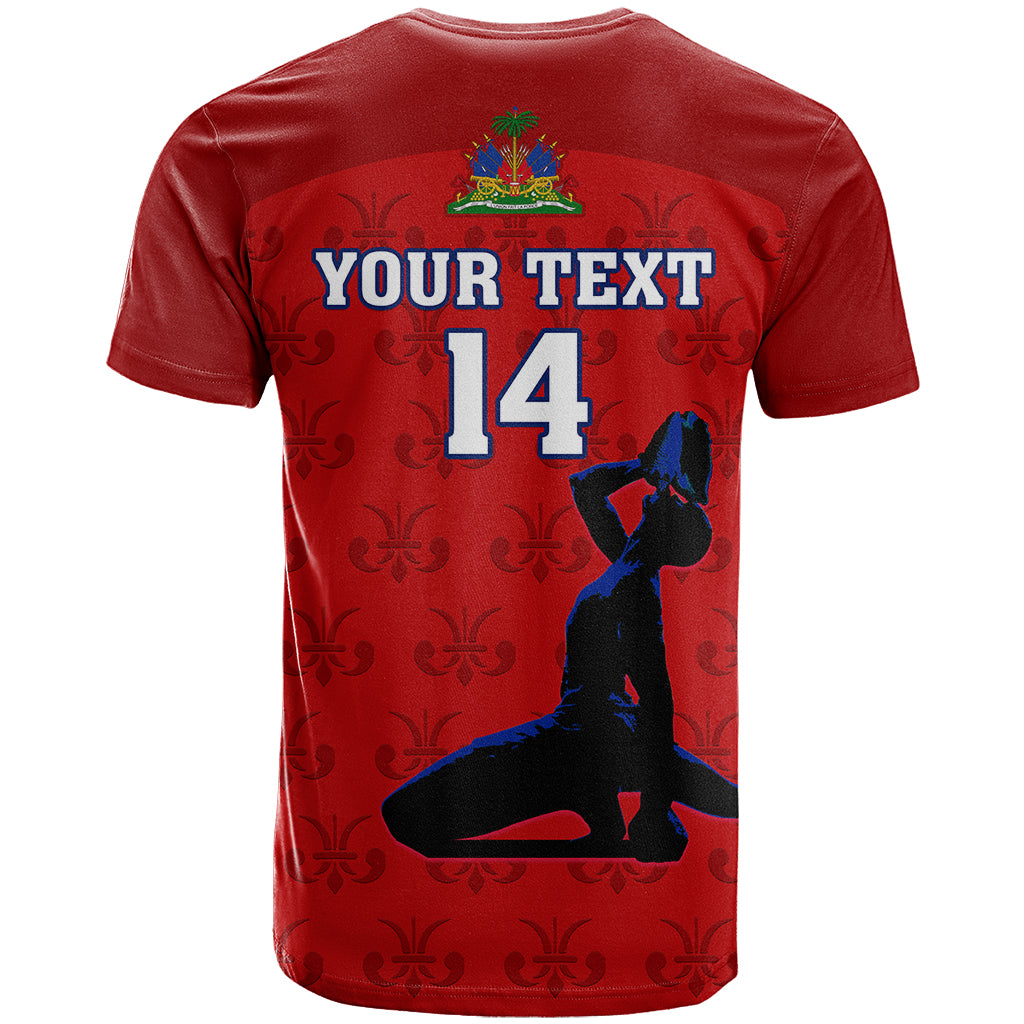 Custom Haiti Football T Shirt Les Grenadieres 2023 World Cup Red Version - Wonder Print Shop
