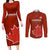 Canada Soccer Couples Matching Long Sleeve Bodycon Dress and Long Sleeve Button Shirts Go Canucks Maple Leaf 2023 World Cup - Wonder Print Shop