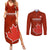 Canada Soccer Couples Matching Summer Maxi Dress and Long Sleeve Button Shirts Go Canucks Maple Leaf 2023 World Cup - Wonder Print Shop