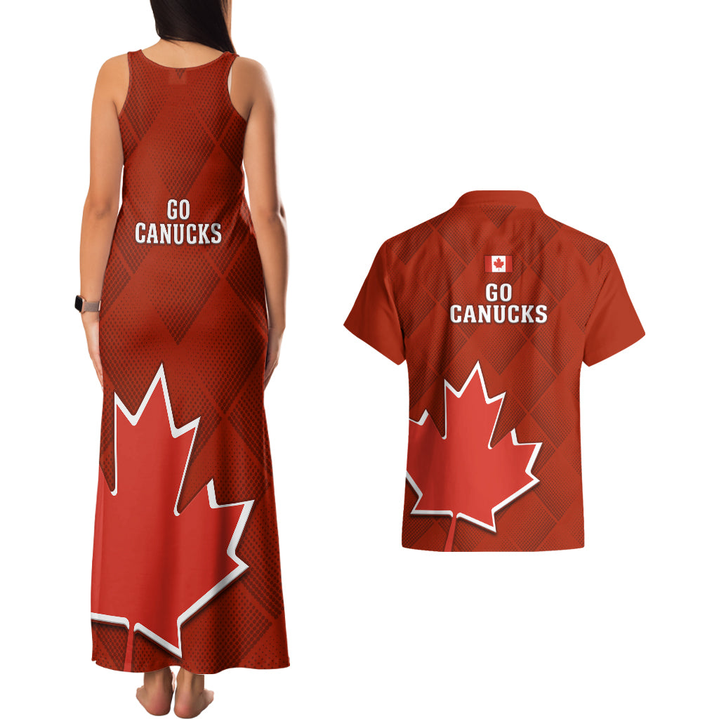 Canada Soccer Couples Matching Tank Maxi Dress And Hawaiian Shirt Go Canucks Maple Leaf 2023 World Cup - Wonder Print Shop