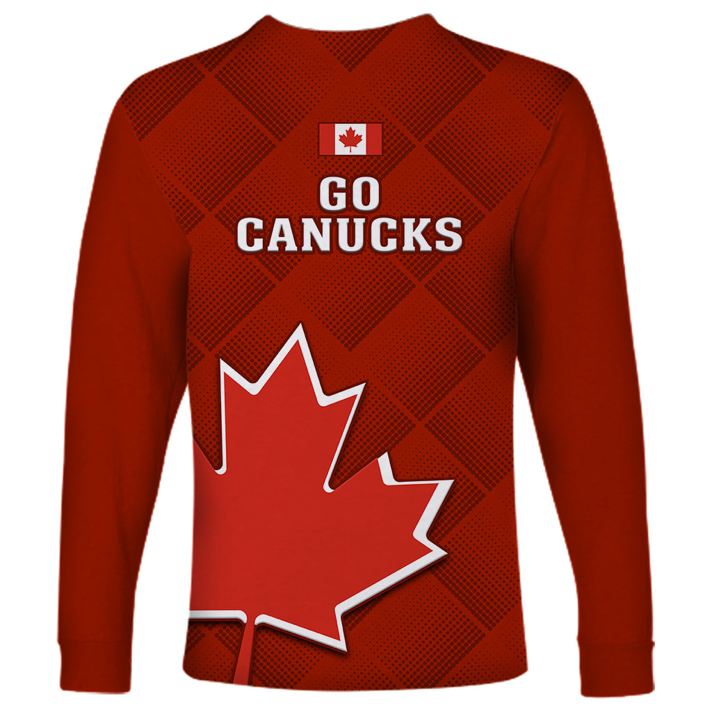 Canada Soccer Long Sleeve Shirt Go Canucks Maple Leaf 2023 World Cup - Wonder Print Shop