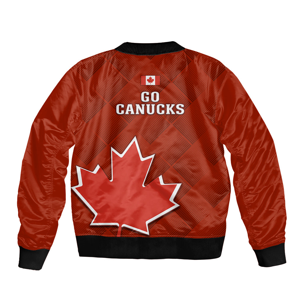 Canada Soccer Sleeve Zip Bomber Jacket Go Canucks Maple Leaf 2023 World Cup - Wonder Print Shop