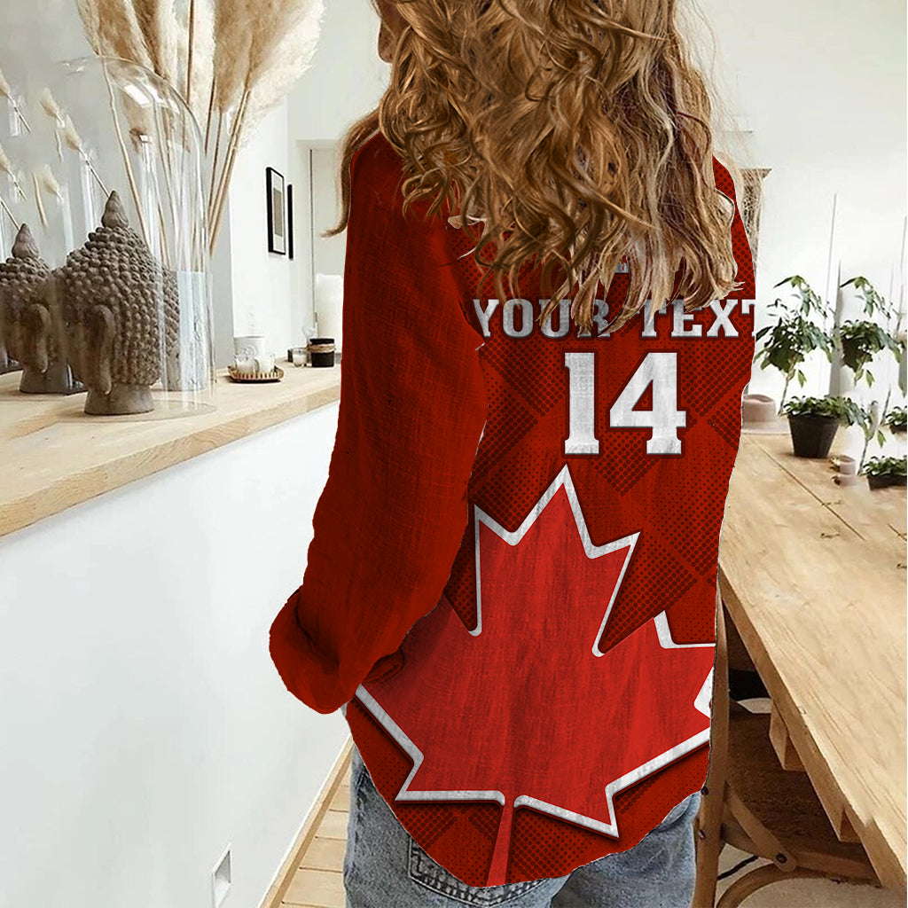Custom Canada Soccer Women Casual Shirt Go Canucks Maple Leaf 2023 World Cup - Wonder Print Shop