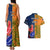 France And Australia Rugby Couples Matching Tank Maxi Dress and Hawaiian Shirt 2023 World Cup Le Bleus Wallabies Together - Wonder Print Shop