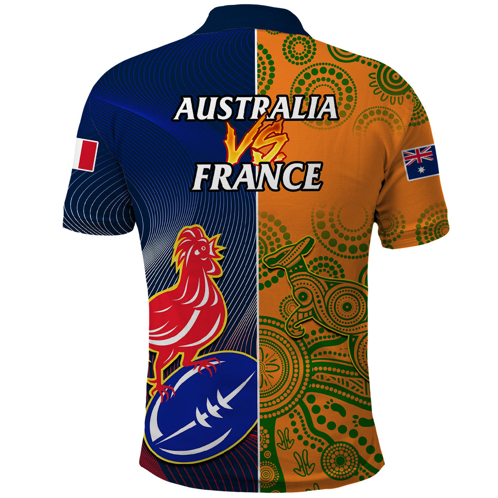 France And Australia Rugby Polo Shirt 2023 World Cup Le Bleus Wallabies Together - Wonder Print Shop