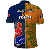 France And Australia Rugby Polo Shirt 2023 World Cup Le Bleus Wallabies Together - Wonder Print Shop
