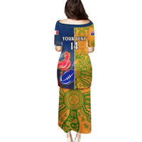 Custom France And Australia Rugby Puletasi 2023 World Cup Le Bleus Wallabies Together - Wonder Print Shop