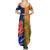Custom France And Australia Rugby Summer Maxi Dress 2023 World Cup Le Bleus Wallabies Together - Wonder Print Shop