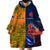 Custom France And Australia Rugby Wearable Blanket Hoodie 2023 World Cup Le Bleus Wallabies Together - Wonder Print Shop