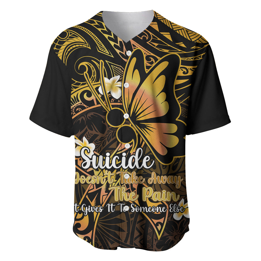 Polynesia Suicide Prevention Awareness Baseball Jersey Your Life Is Worth Living For Polynesian Purple Pattern - Wonder Print Shop
