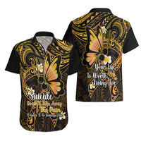 Polynesia Suicide Prevention Awareness Hawaiian Shirt Your Life Is Worth Living For Polynesian Purple Pattern - Wonder Print Shop