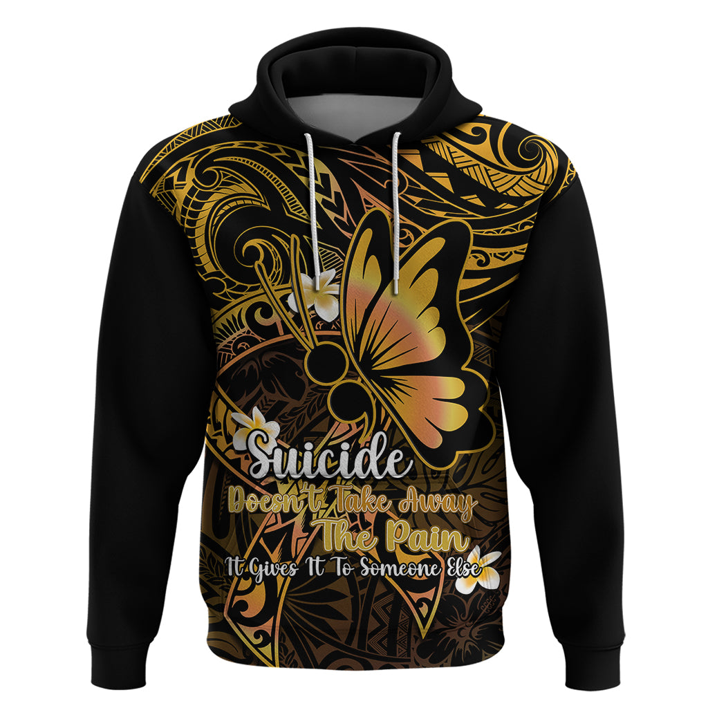 Polynesia Suicide Prevention Awareness Hoodie Your Life Is Worth Living For Polynesian Purple Pattern - Wonder Print Shop