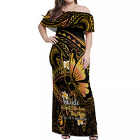 Polynesia Suicide Prevention Awareness Off Shoulder Maxi Dress Your Life Is Worth Living For Polynesian Purple Pattern - Wonder Print Shop