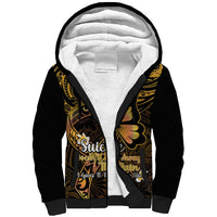 Polynesia Suicide Prevention Awareness Sherpa Hoodie Your Life Is Worth Living For Polynesian Purple Pattern - Wonder Print Shop