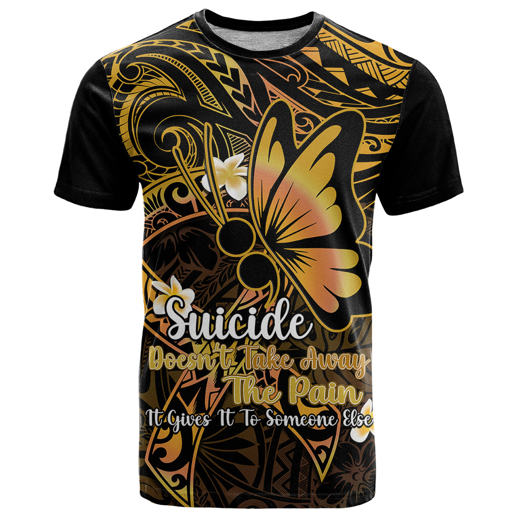 Polynesia Suicide Prevention Awareness T Shirt Your Life Is Worth Living For Polynesian Purple Pattern - Wonder Print Shop