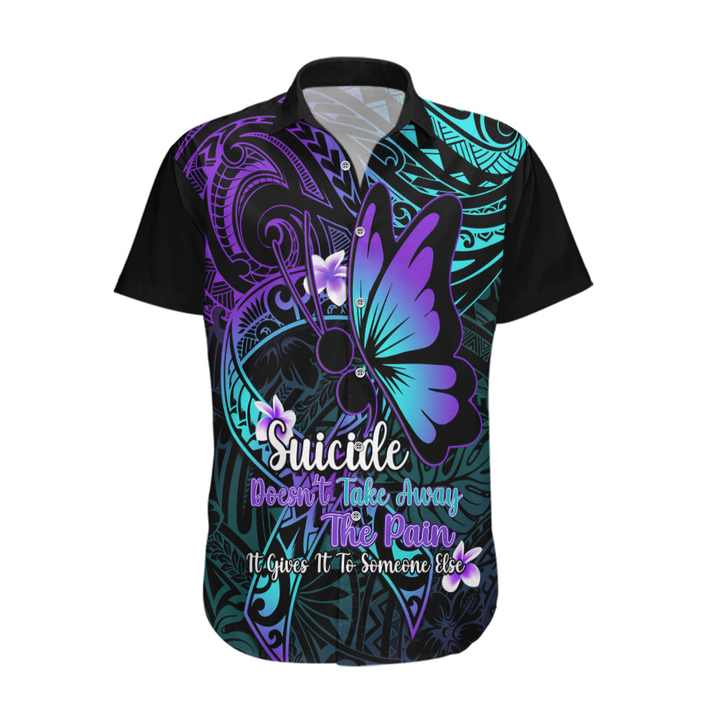 Polynesia Suicide Prevention Awareness Hawaiian Shirt Your Life Is Worth Living For Polynesian Blue Pattern - Wonder Print Shop