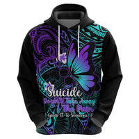 Polynesia Suicide Prevention Awareness Hoodie Your Life Is Worth Living For Polynesian Blue Pattern - Wonder Print Shop