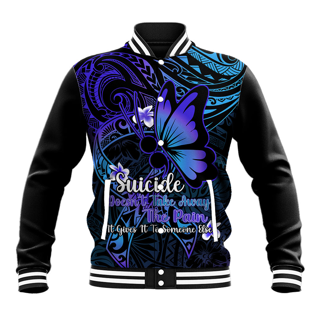 Polynesia Suicide Prevention Awareness Baseball Jacket Your Life Is Worth Living For Polynesian Gold Pattern - Wonder Print Shop