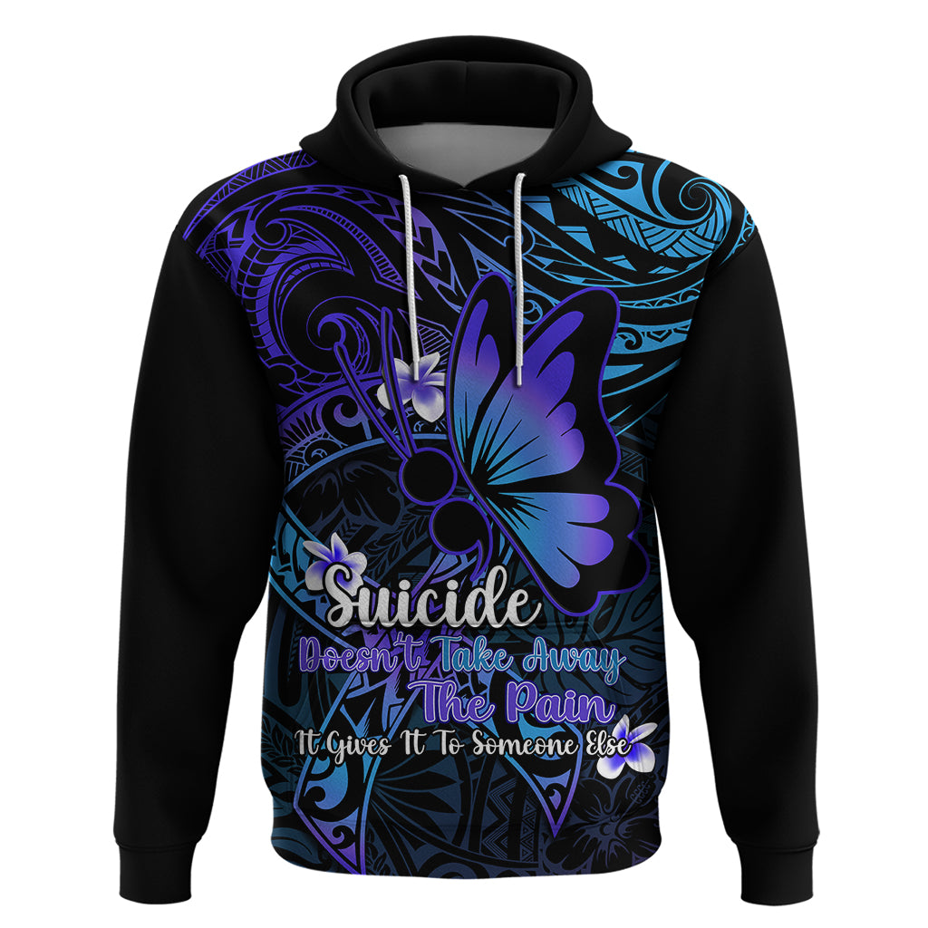 Polynesia Suicide Prevention Awareness Hoodie Your Life Is Worth Living For Polynesian Gold Pattern - Wonder Print Shop