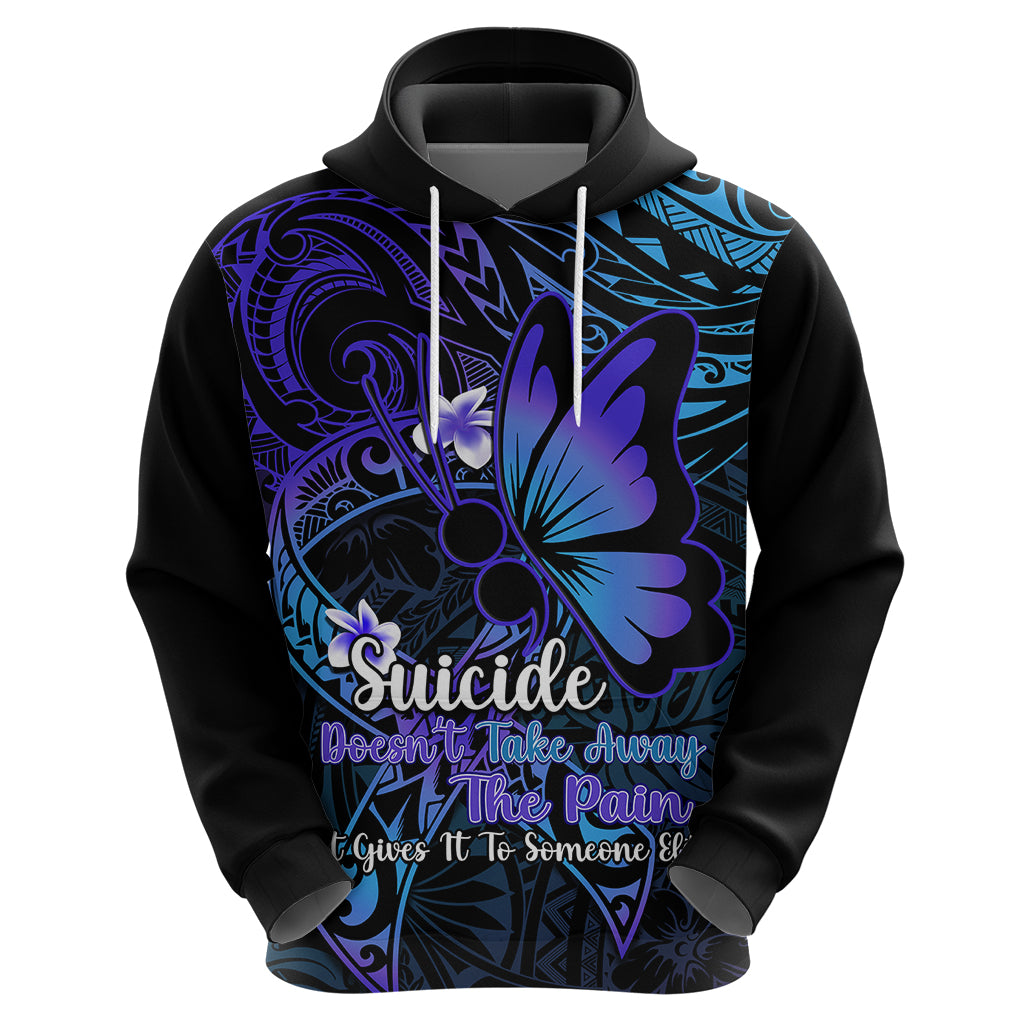 Polynesia Suicide Prevention Awareness Hoodie Your Life Is Worth Living For Polynesian Gold Pattern - Wonder Print Shop