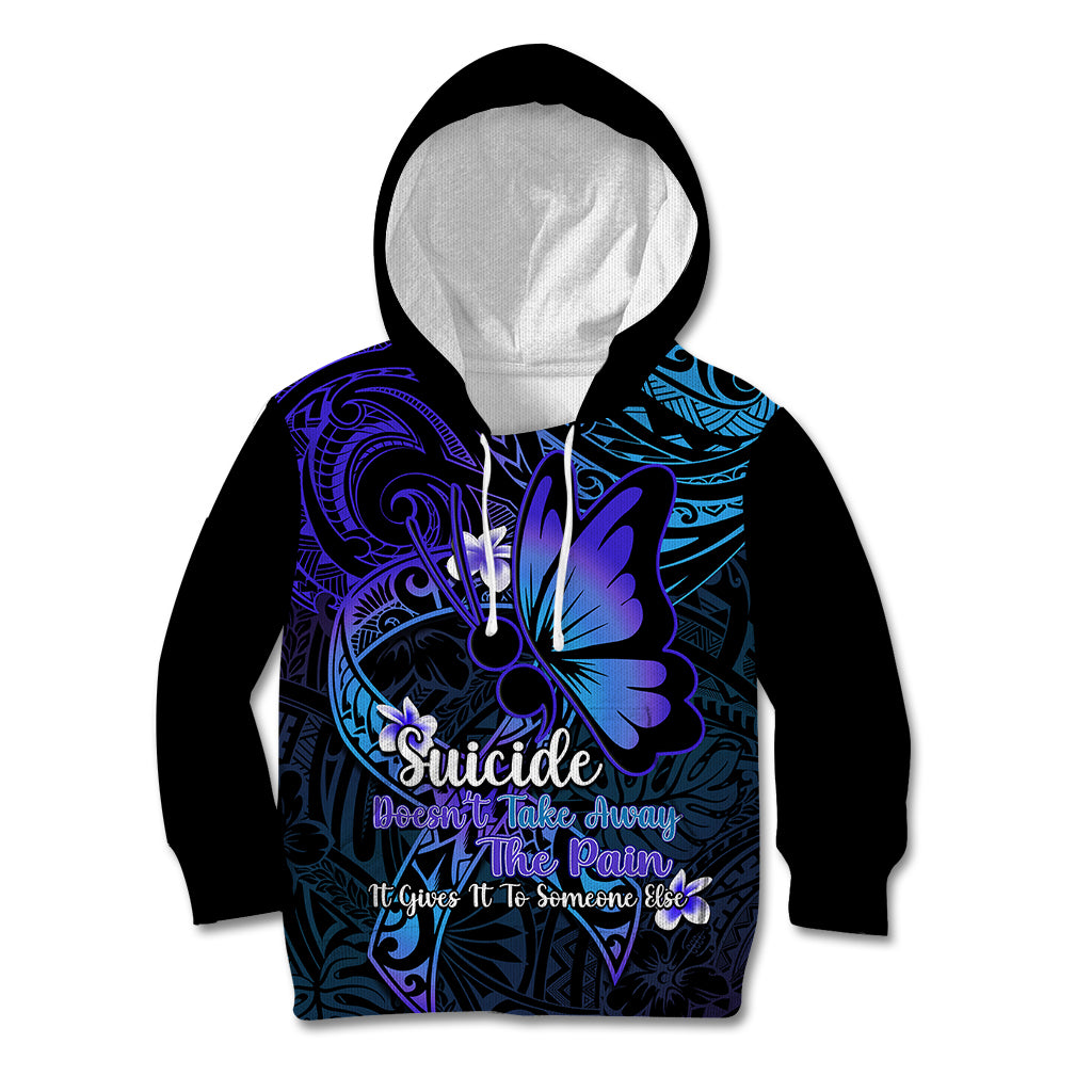 Polynesia Suicide Prevention Awareness Kid Hoodie Your Life Is Worth Living For Polynesian Gold Pattern - Wonder Print Shop