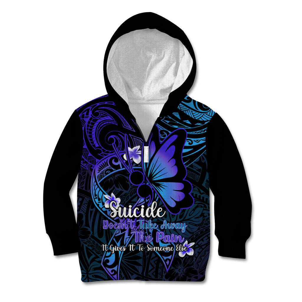 Polynesia Suicide Prevention Awareness Kid Hoodie Your Life Is Worth Living For Polynesian Gold Pattern - Wonder Print Shop