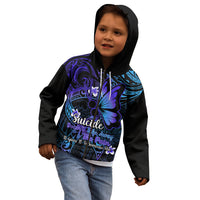 Polynesia Suicide Prevention Awareness Kid Hoodie Your Life Is Worth Living For Polynesian Gold Pattern - Wonder Print Shop