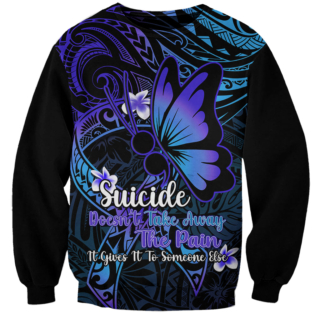 Polynesia Suicide Prevention Awareness Sweatshirt Your Life Is Worth Living For Polynesian Gold Pattern - Wonder Print Shop