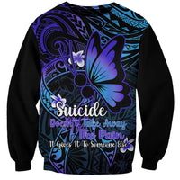 Polynesia Suicide Prevention Awareness Sweatshirt Your Life Is Worth Living For Polynesian Gold Pattern - Wonder Print Shop