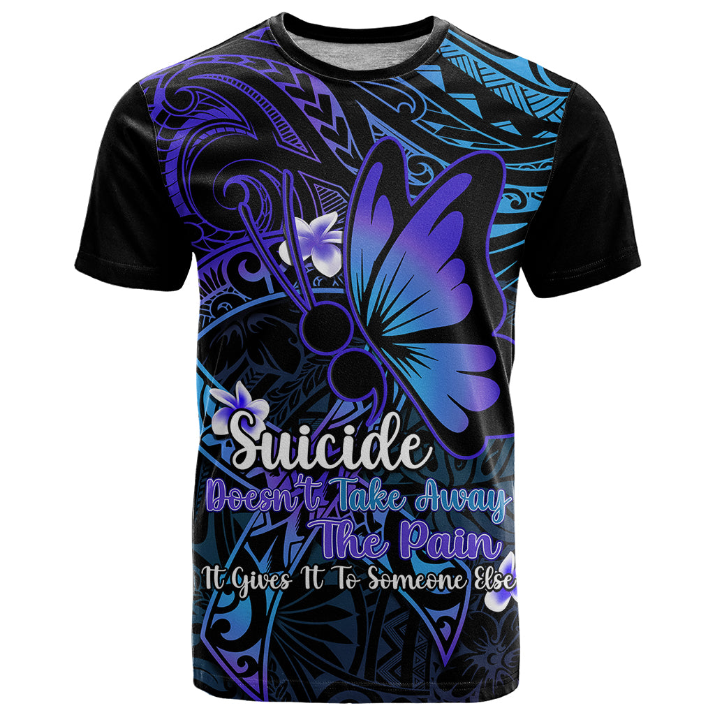 Polynesia Suicide Prevention Awareness T Shirt Your Life Is Worth Living For Polynesian Gold Pattern - Wonder Print Shop