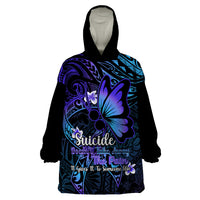 Polynesia Suicide Prevention Awareness Wearable Blanket Hoodie Your Life Is Worth Living For Polynesian Gold Pattern - Wonder Print Shop