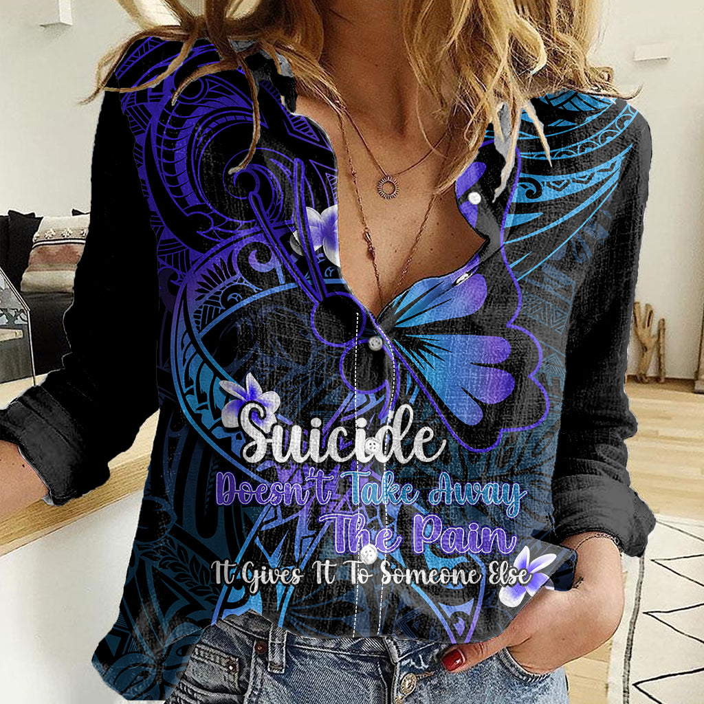 Polynesia Suicide Prevention Awareness Women Casual Shirt Your Life Is Worth Living For Polynesian Gold Pattern - Wonder Print Shop