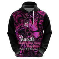 Polynesia Suicide Prevention Awareness Hoodie Your Life Is Worth Living For Polynesian Pink Pattern - Wonder Print Shop