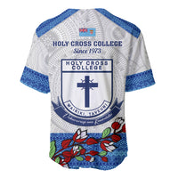 Fiji Holy Cross College Baseball Jersey Happy 50th Anniversary Fijian Tagimoucia Tapa Pattern - Wonder Print Shop