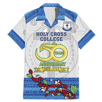 Fiji Holy Cross College Family Matching Mermaid Dress and Hawaiian Shirt Happy 50th Anniversary Fijian Tagimoucia Tapa Pattern - Wonder Print Shop