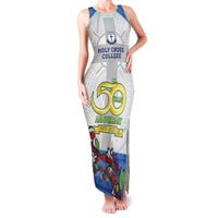 Fiji Holy Cross College Family Matching Tank Maxi Dress and Hawaiian Shirt Happy 50th Anniversary Fijian Tagimoucia Tapa Pattern - Wonder Print Shop