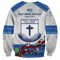 Fiji Holy Cross College Sweatshirt Happy 50th Anniversary Fijian Tagimoucia Tapa Pattern - Wonder Print Shop